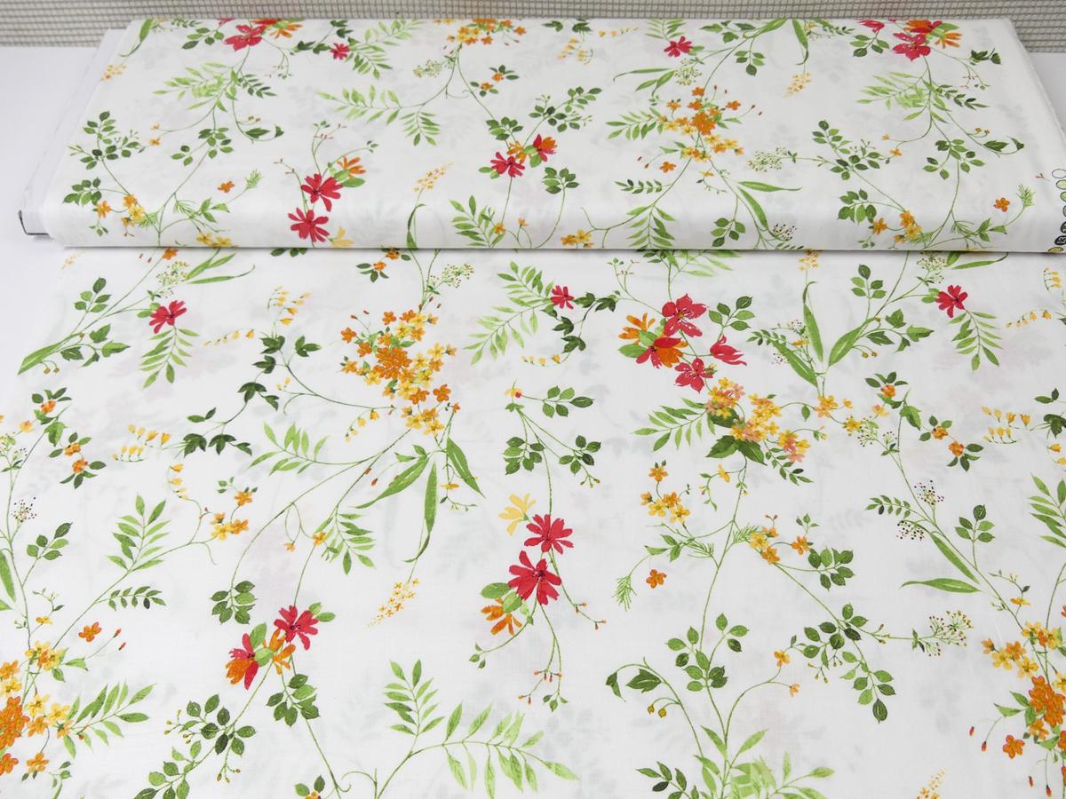 Patchworkstoff Clothworks Kollektion Flowershop filigrane Blumen rot